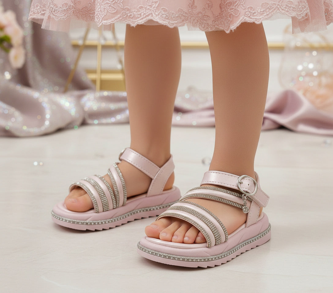 Soft Sole Light Weight Beautiful Design Sandals For Kid's Girl's - TG611