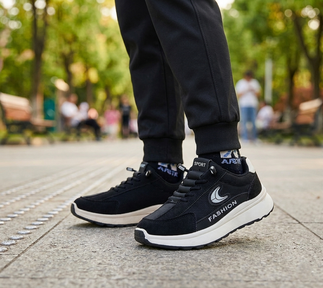 Premium Quality Sneakers For Boys - 89 (Black)