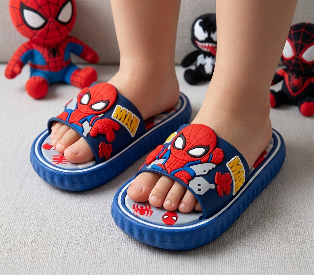 Spider Man Theme Slippers for Boys - BCG107 (Blue)