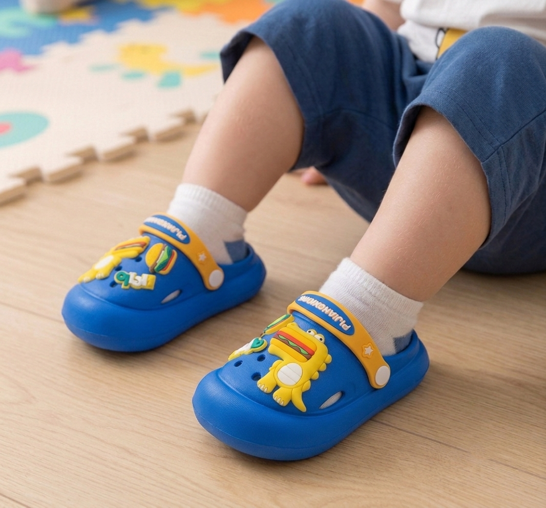 Dino Theme Crocs for Kids - DC (Blue)