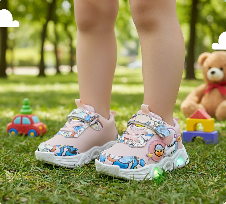 Lights in Sole Soft Sole Joggers for Kids - SB77