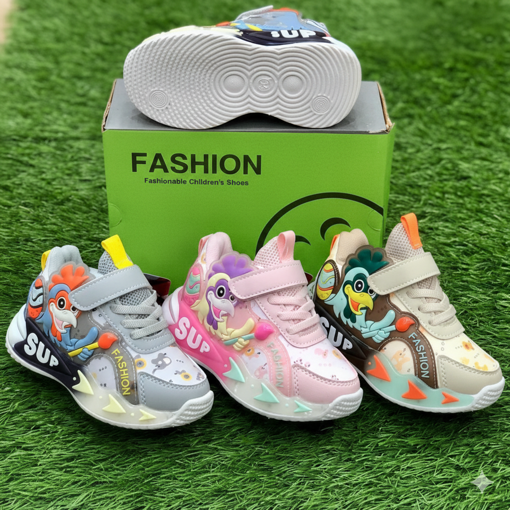 Lights in Sole Cute Design Soft Sneakers for Kids - SB11