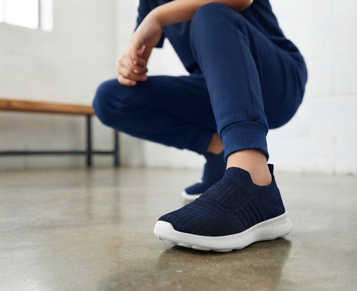 Trendy looking Sketchers for Kids - F12 (Navy)