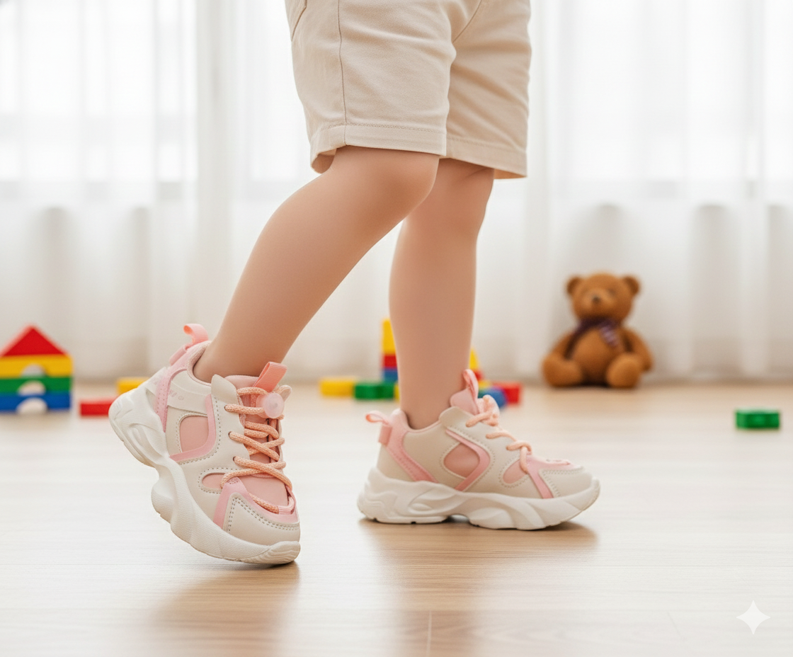 Infant's Soft Sole Trendy Look Sneakers Shoes for Kids - 003 (Pink)