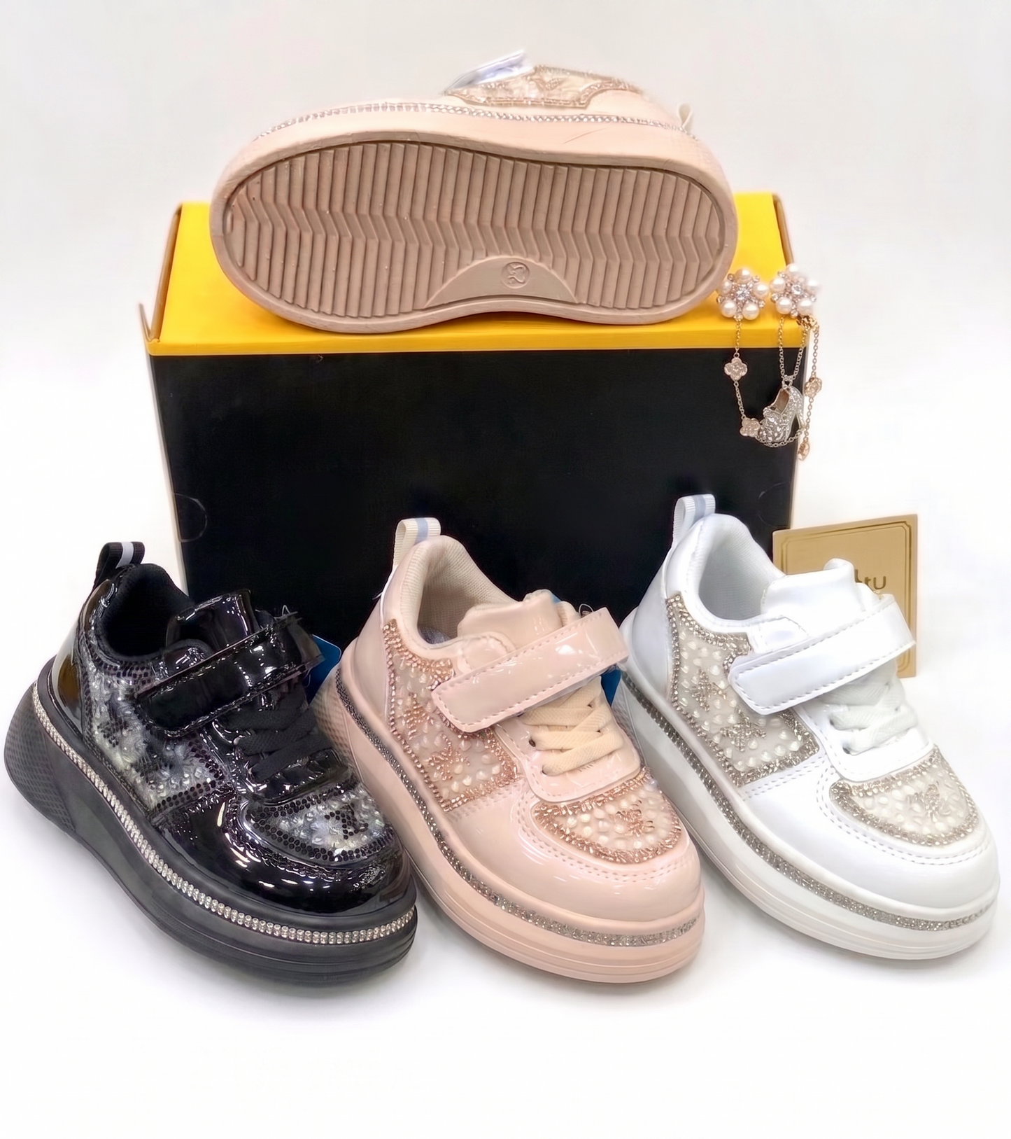 Girls Fancy Look Soft Sneakers for Kids - FMJ216