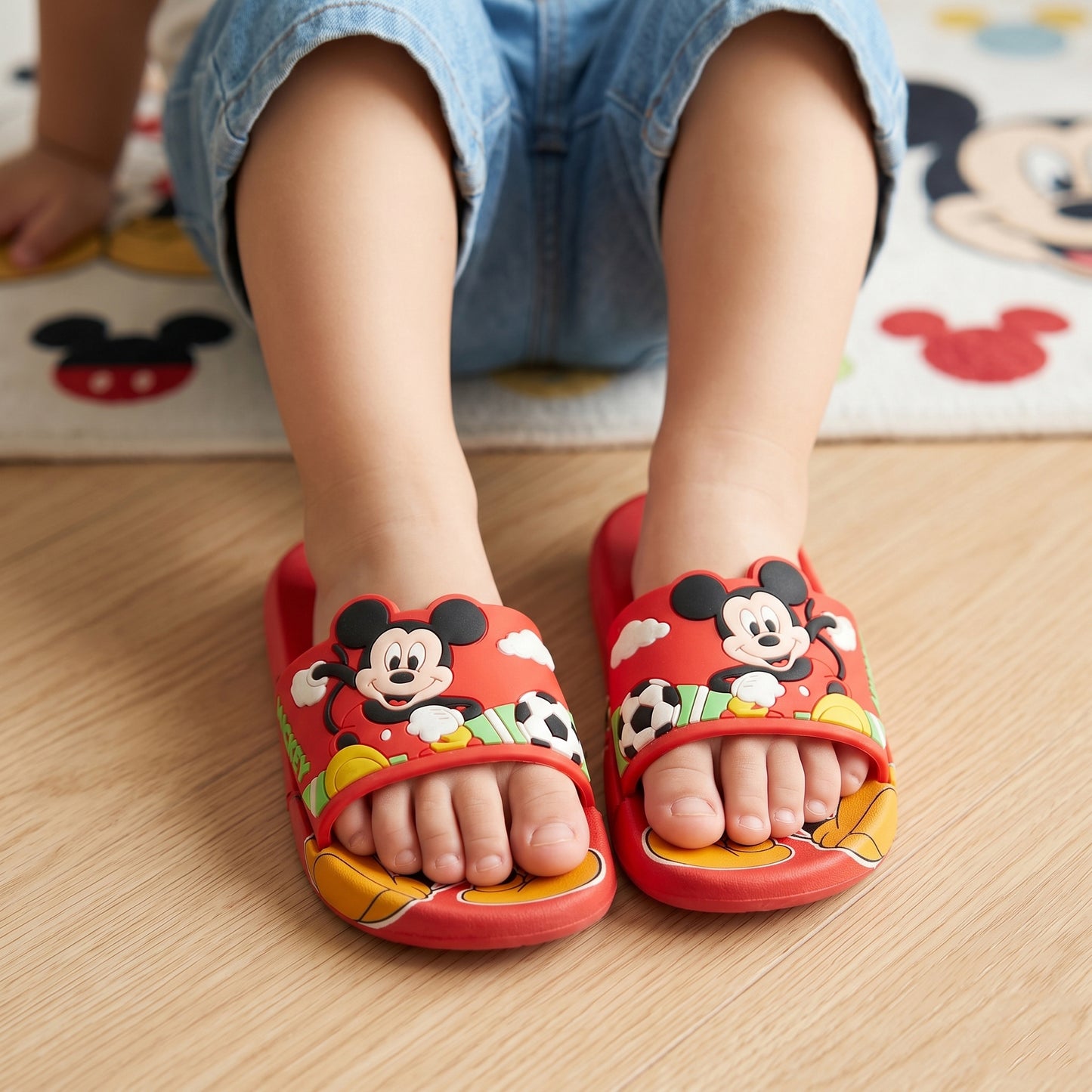 Disney Mickey Theme Non Slip Summer Slipper for Kids Boys and Girls - ARS3