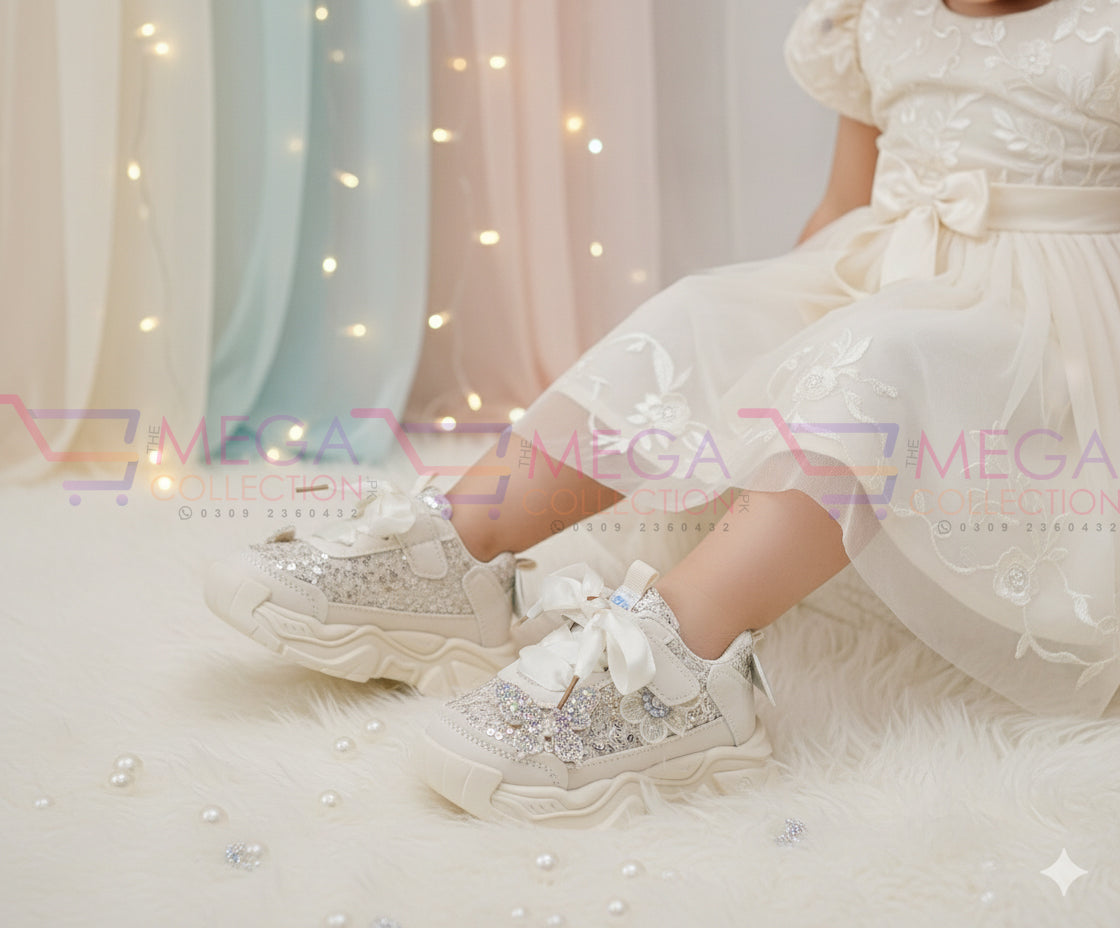 Beautiful Design Soft Sole Fancy Look Sneakers for Kids - BD5