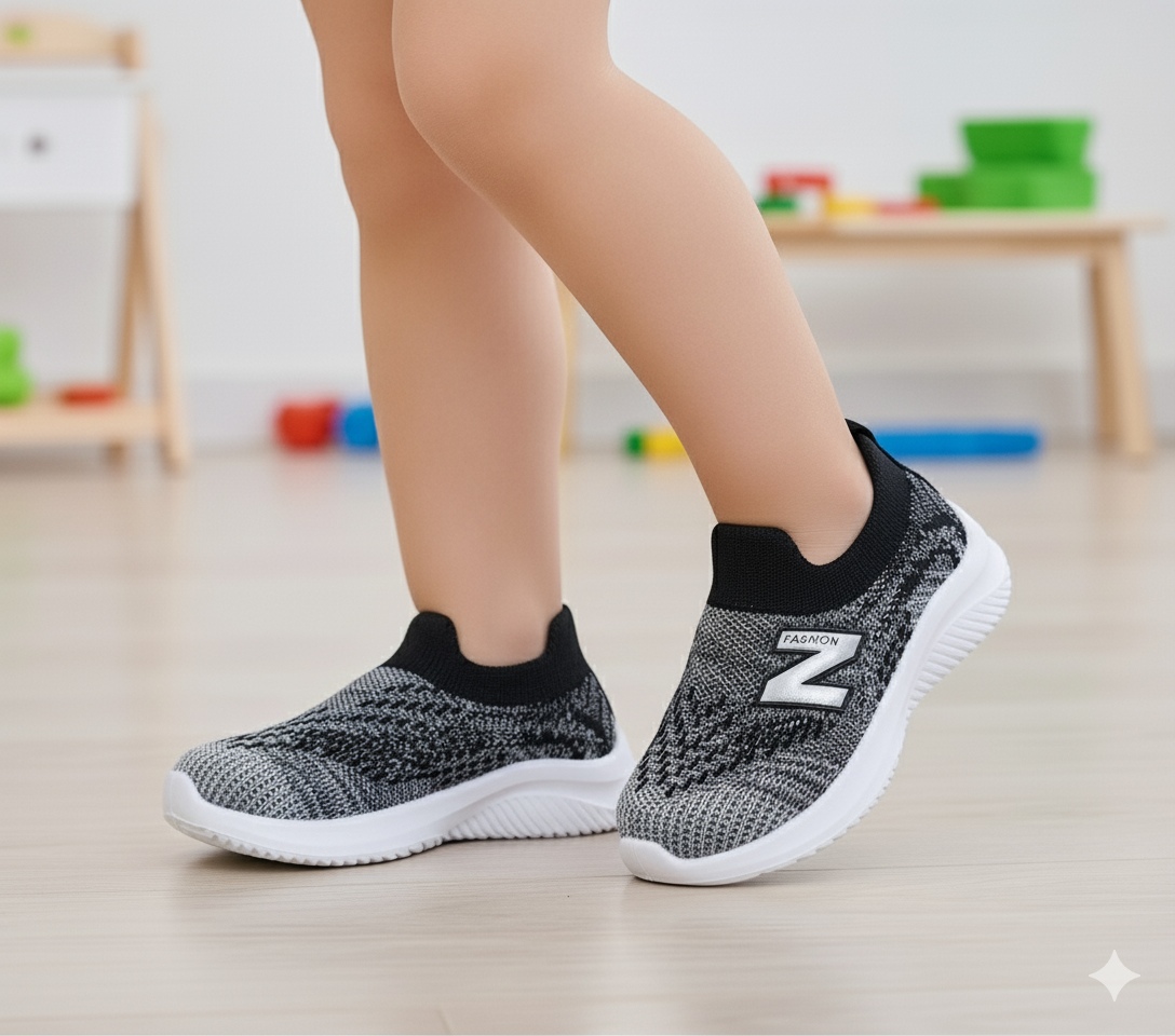 Easy-to-Wear Soft Comfortable Mesh Skechers for Kids - B126
