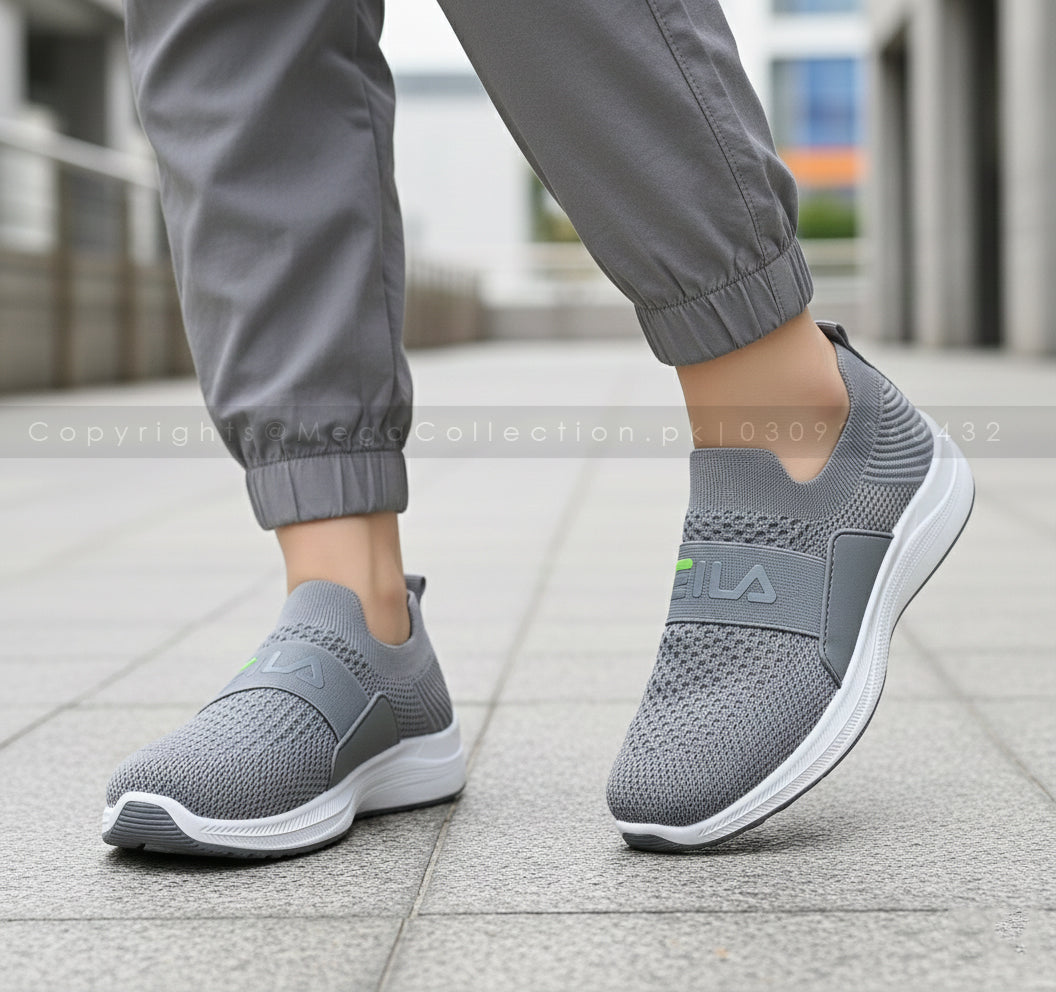 Premium Quality Soft Comfortable Sketchers Shoes for Men & Women - M153 (Gray)