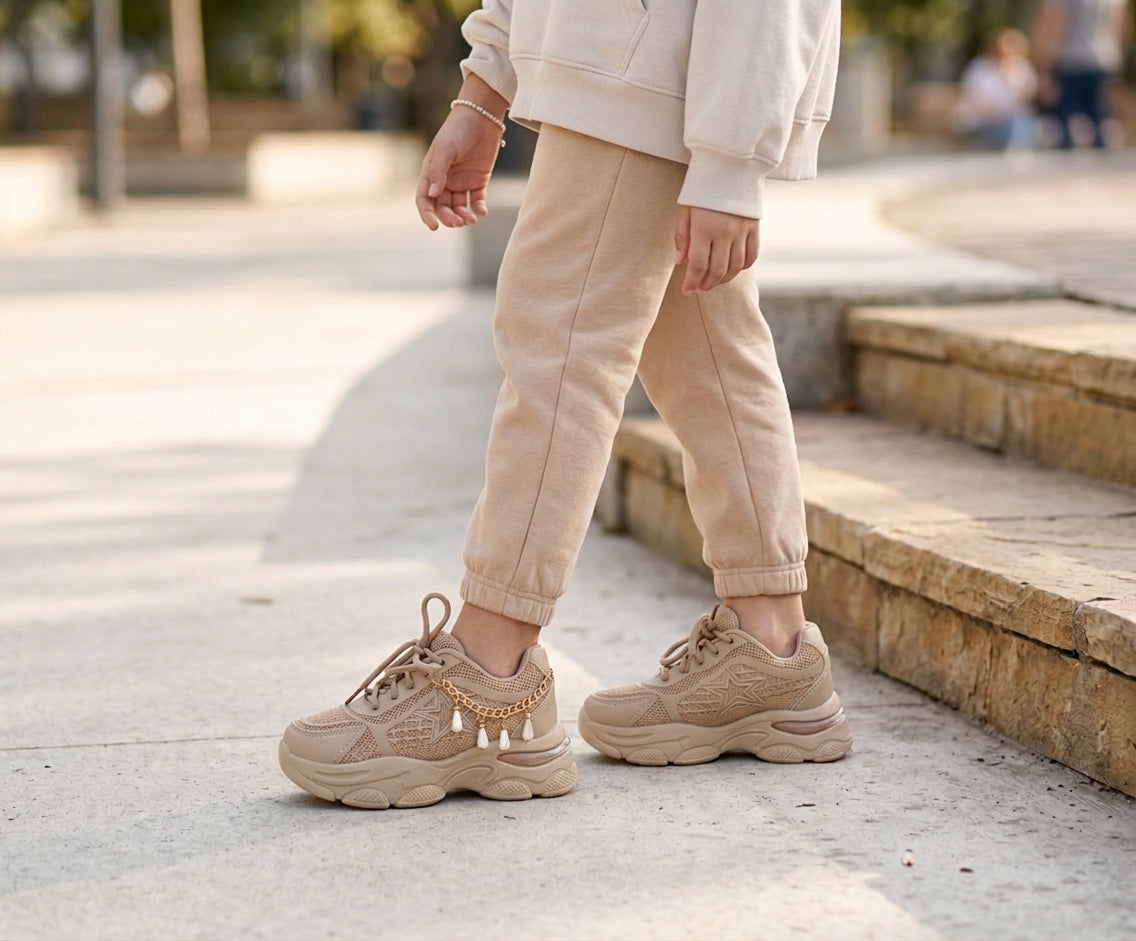 Trendy Looking Shoes for Girls - KK11 (Brown)
