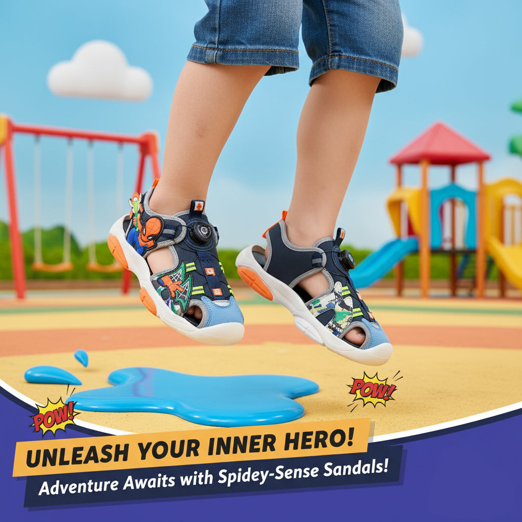 Autolace Spiderman Theme Sandals for Kids - Y112