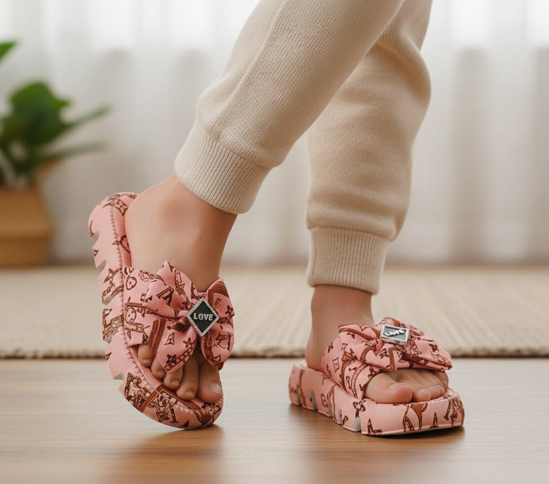 Girls Soft Comfy Softies Slippers for Kids - RO1 (Pink)