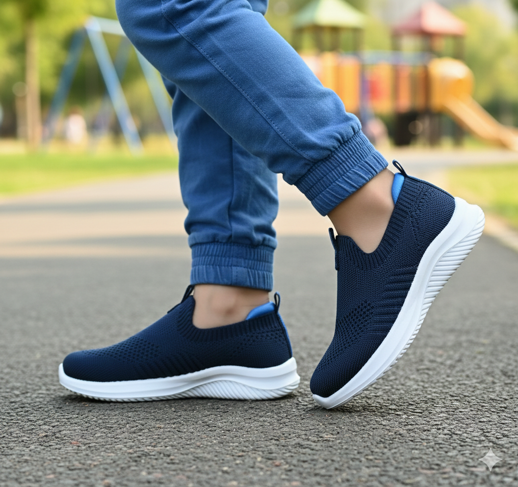 Easy to Wear Soft Comfortable Sketcher for Kids - 109A(Blue)