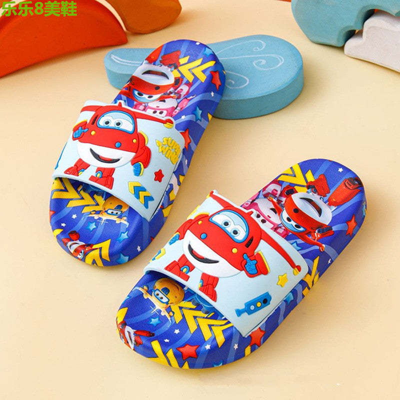 Car Theme Non Slip Summer Slipper for Kids Boys and Girls - A8