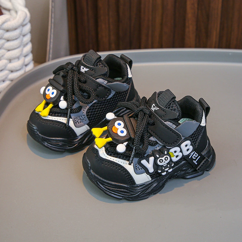 Kids Cute Design Soft Sole Sneakers with Detachable Toy - 680