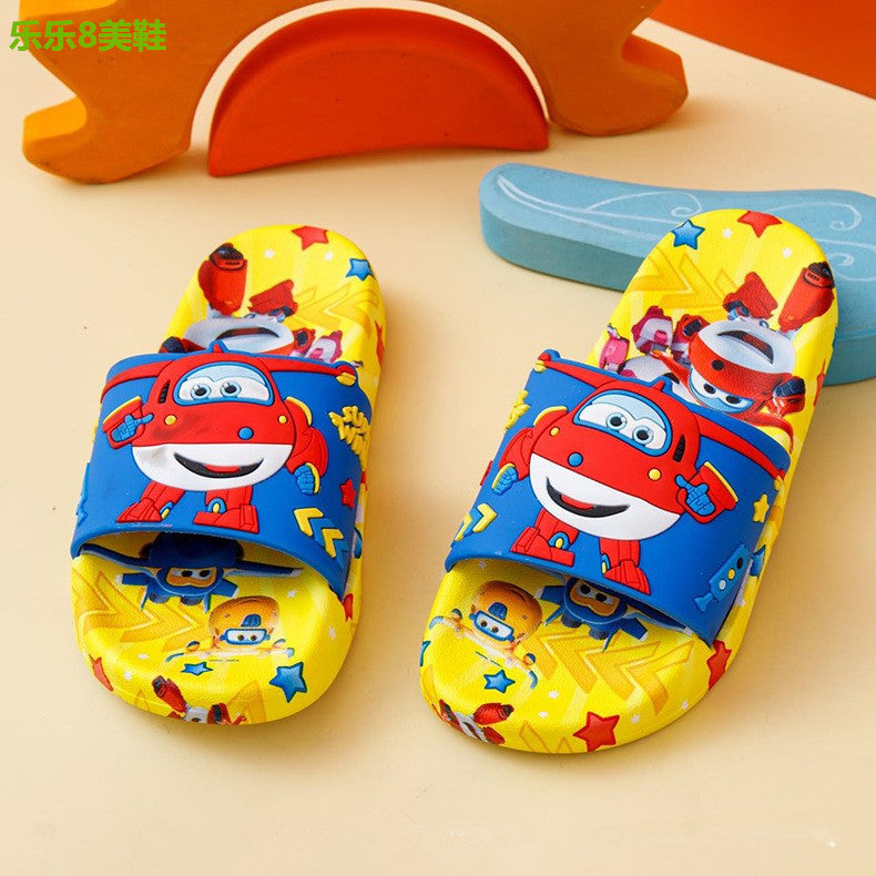 Car Theme Non Slip Summer Slipper for Kids Boys and Girls - A8
