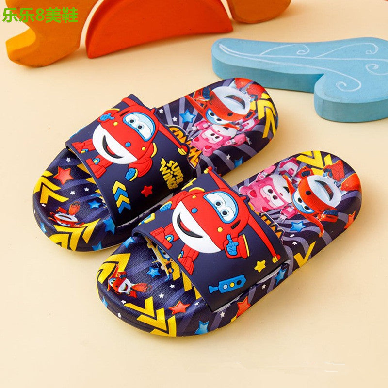 Car Theme Non Slip Summer Slipper for Kids Boys and Girls - A8