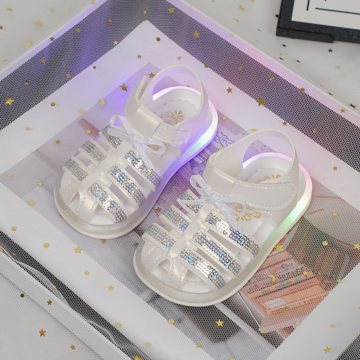 Kids Beautiful Design Fancy Sandals with Lights in Sole - AL2502