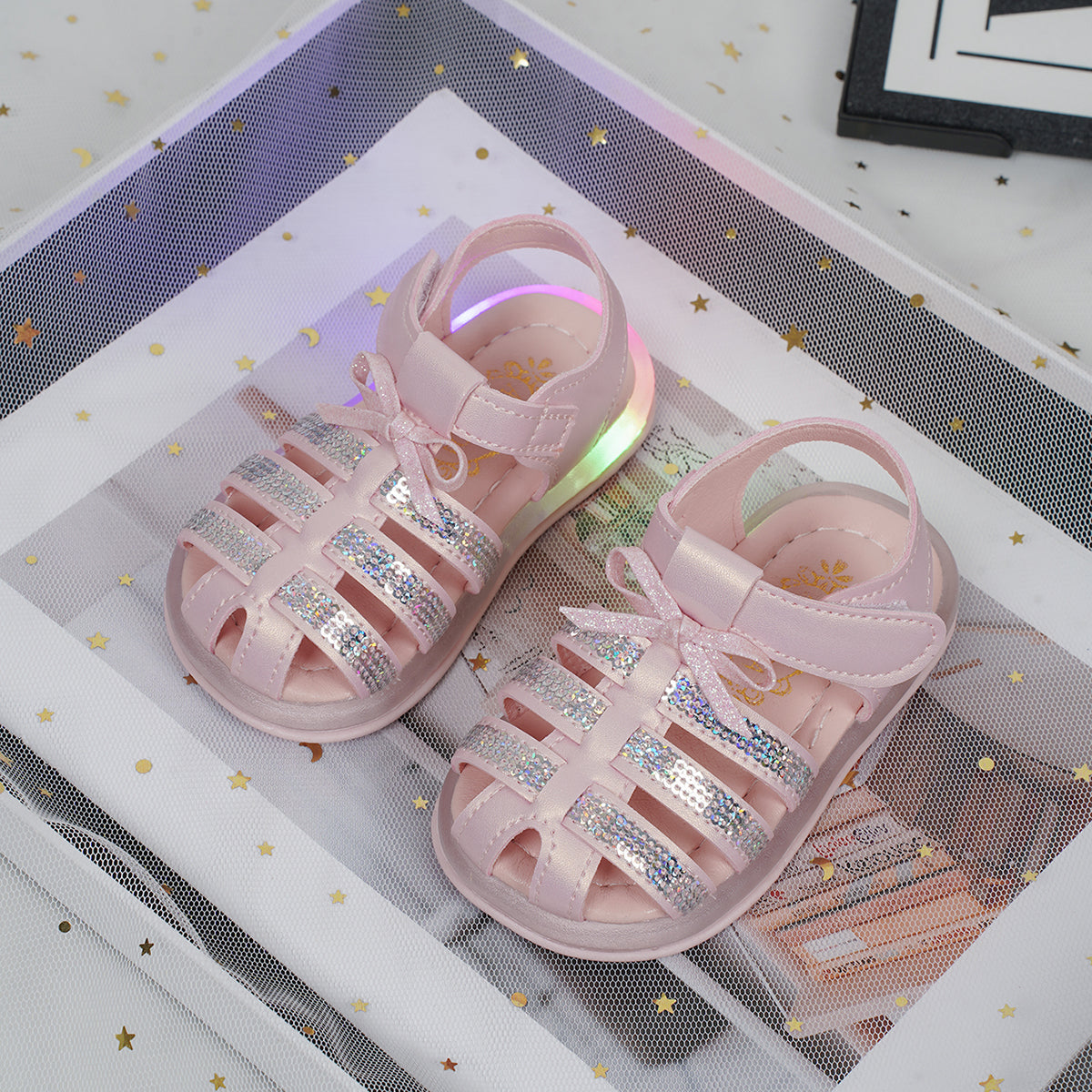 Kids Beautiful Design Fancy Sandals with Lights in Sole - AL2502