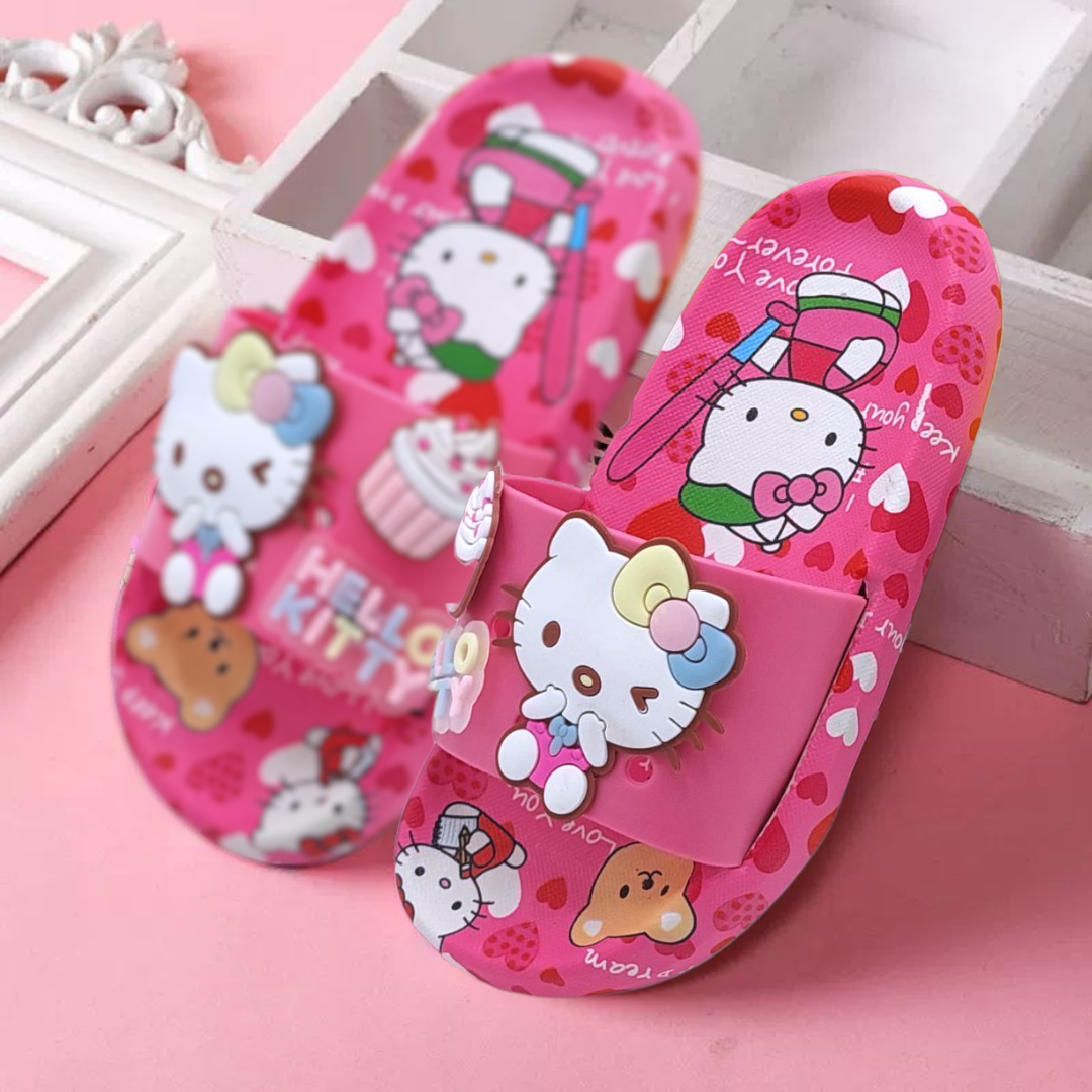 Hello Kitty Theme Non Slip Summer Slipper for Kids Girls - A17