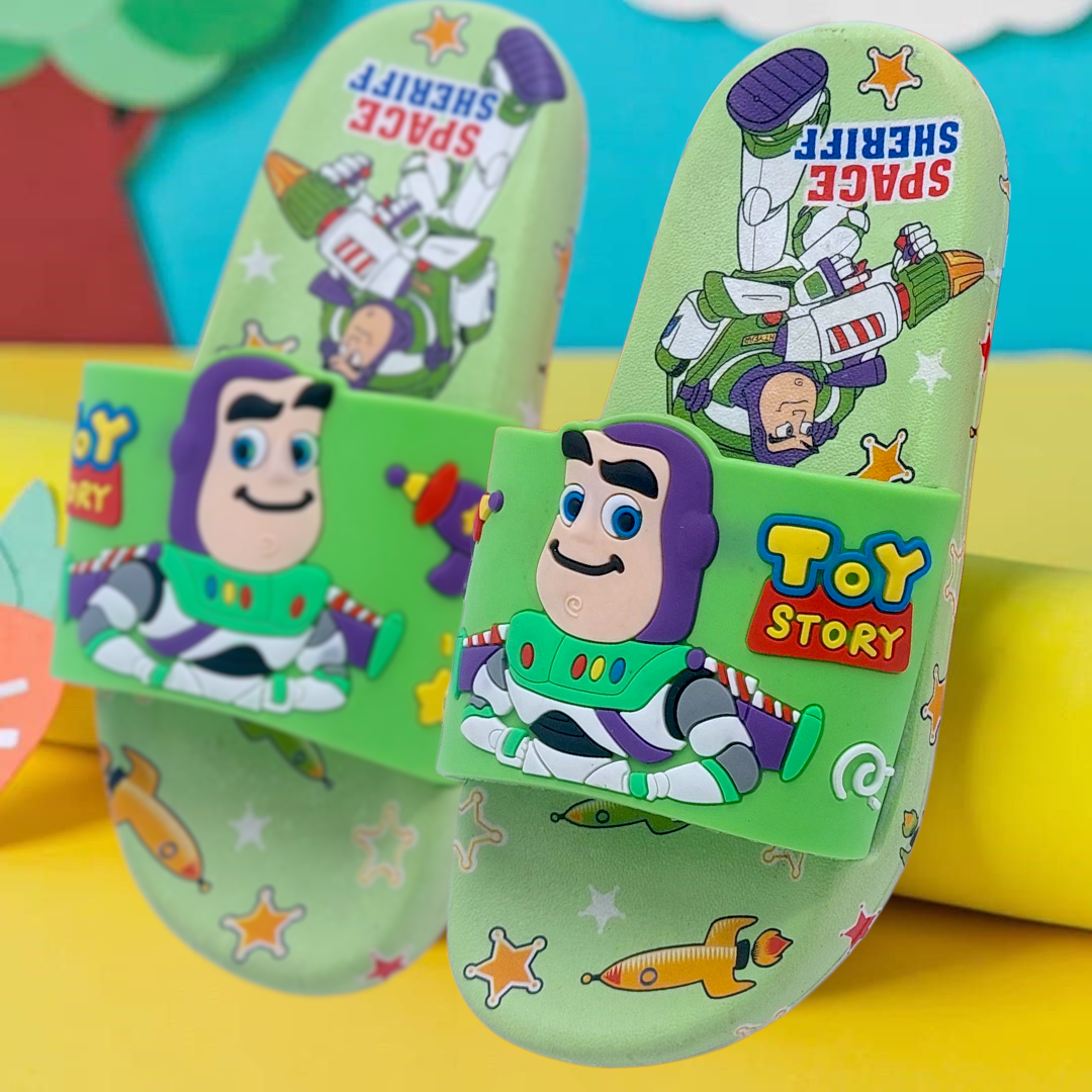 Soft Sole Toy Story Theme Slippers for Kids - TOY1