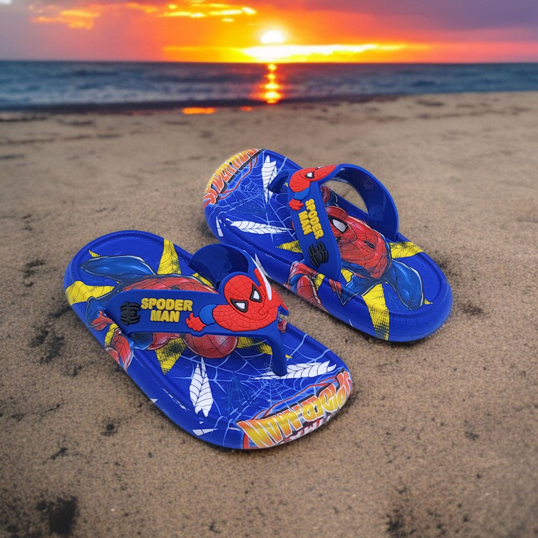 Soft Sole Spiderman Theme Flipflop slippers for Kids - 222083
