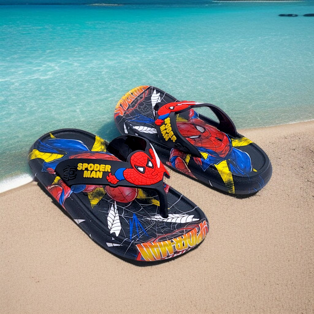 Soft Sole Spiderman Theme Flipflop slippers for Kids - 222083
