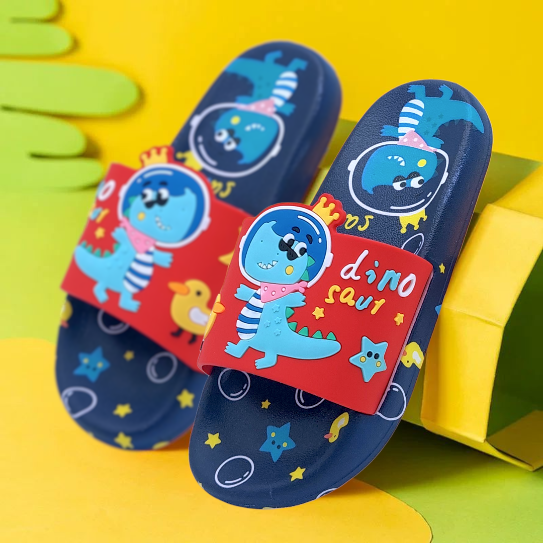 Dino Theme Non Slip Summer Slipper for Kids Boys and Girls - A10