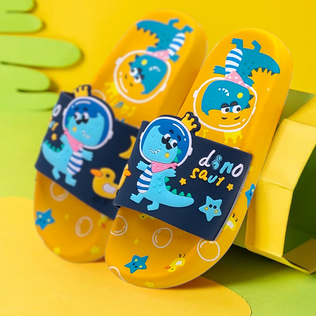 Dino Theme Non Slip Summer Slipper for Kids Boys and Girls - A10
