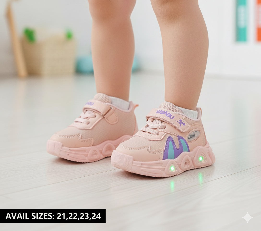 Lights in Sole Soft Sole Joggers for Kids - SF55