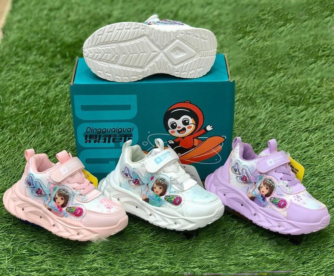 Lights in Sole Cute Girls Design Sneakers for Kids - BM2126