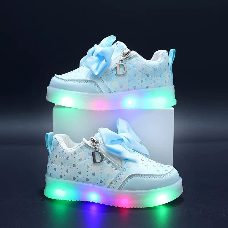 Lights in Sole Beautiful Fancy Design Sneakers for Kids - LY375