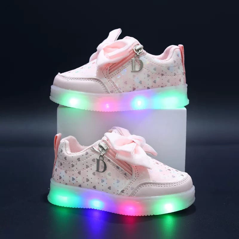 Lights in Sole Beautiful Fancy Design Sneakers for Kids - LY375