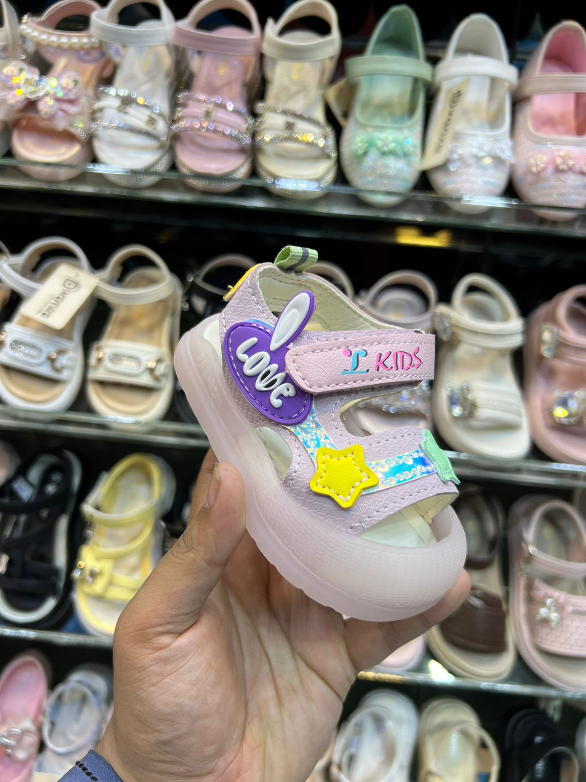 Lights in sole cute design sandals for kids - YC24