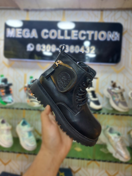 Premium Quality Stylish Long Boot for Kids - 2386 (BLACK)