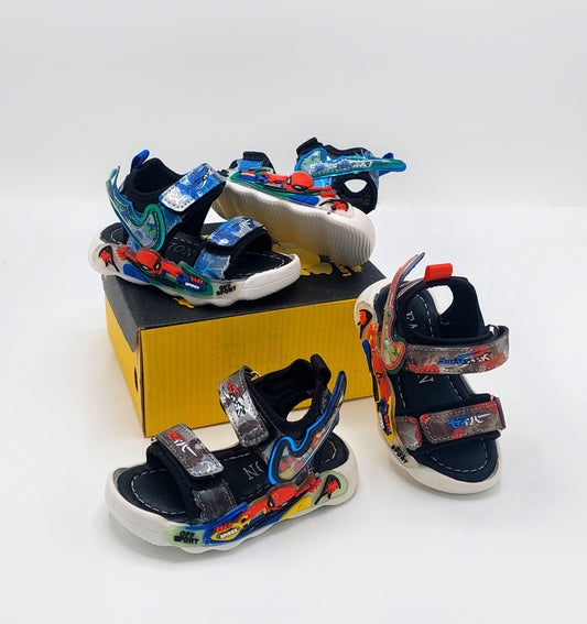Lights in Sole Spiderman Theme Sandals for Kids - SP1