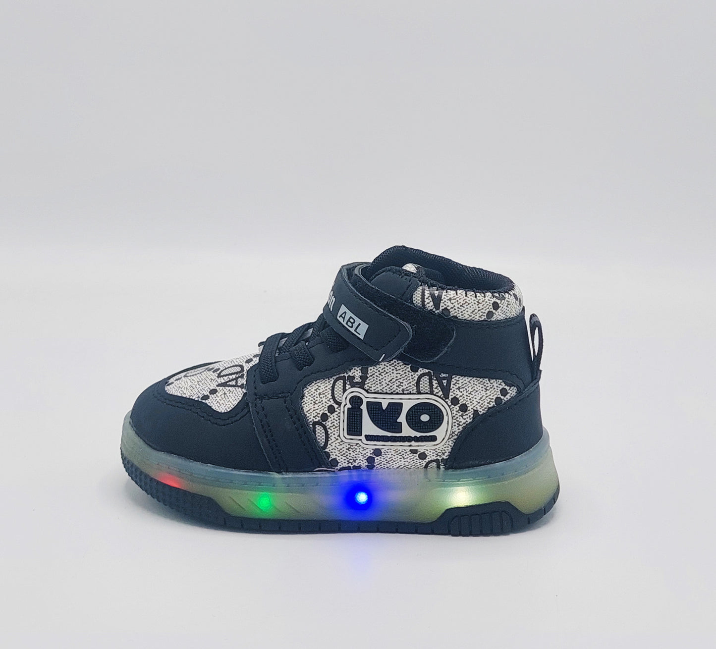 Lights in Sole Trendy Look Shoes Sneakers for Kids - ABL555 (Black)