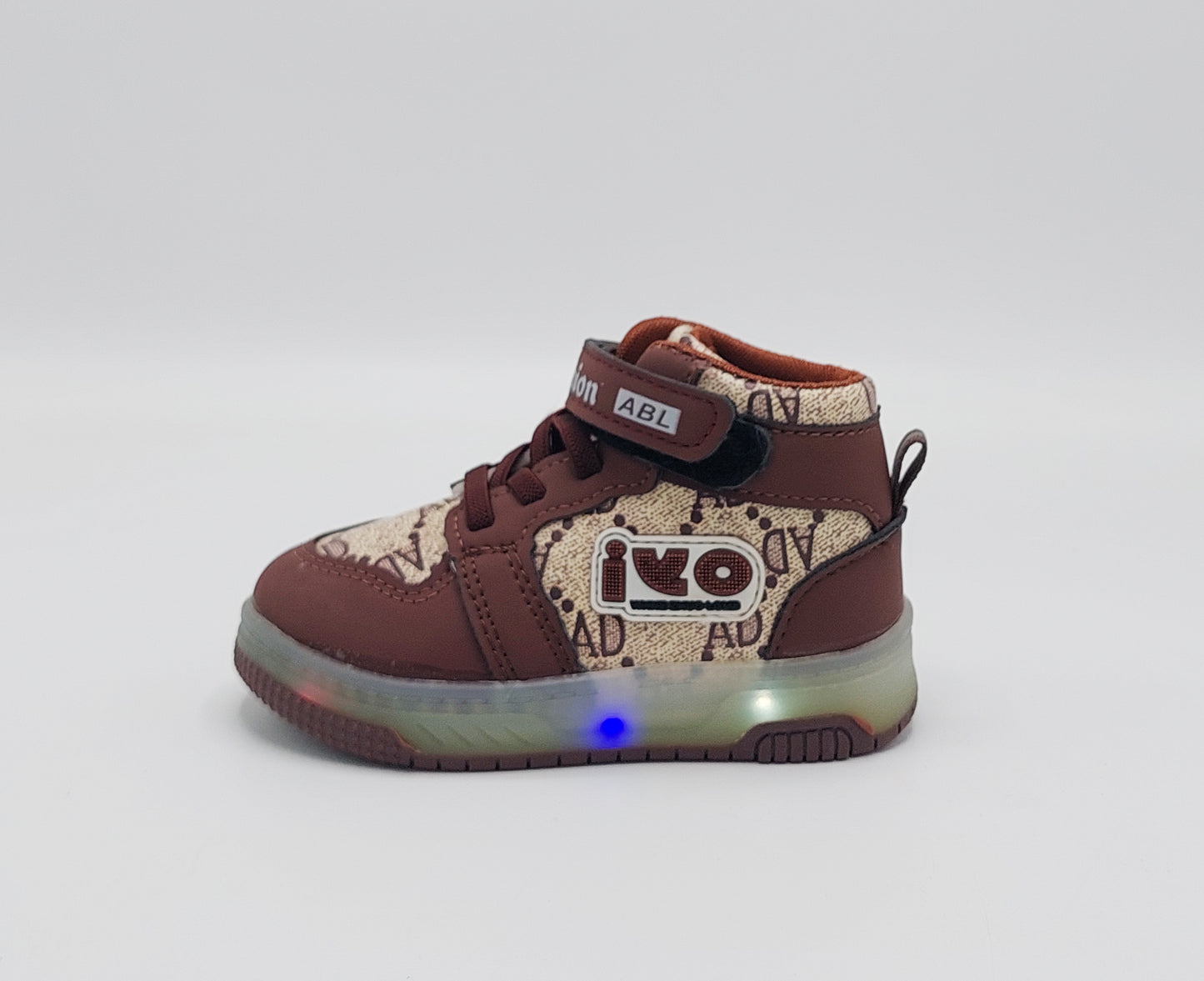 Lights in Sole Trendy Look Shoes Sneakers for Kids - ABL555 (Brown)