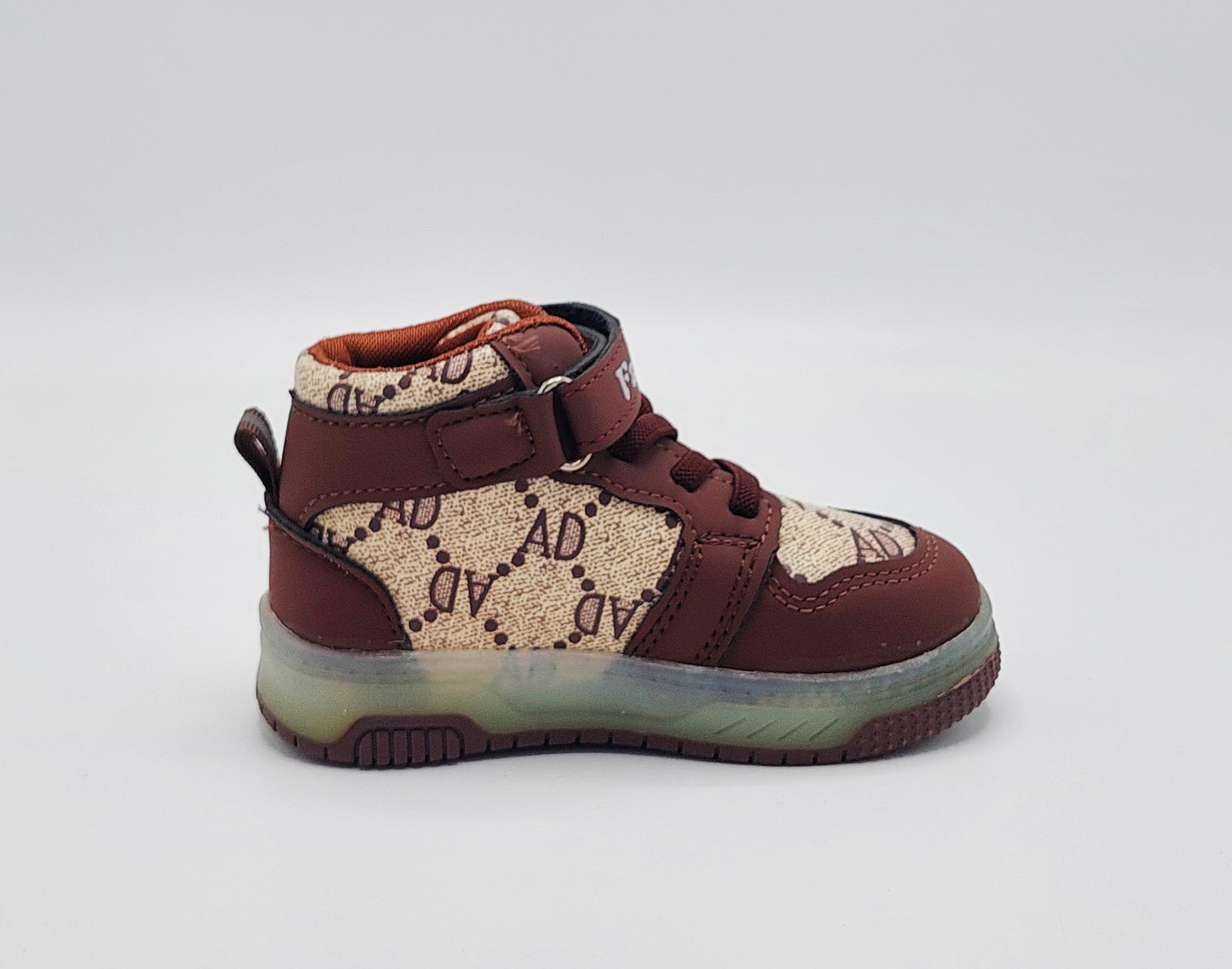 Lights in Sole Trendy Look Shoes Sneakers for Kids - ABL555 (Brown)