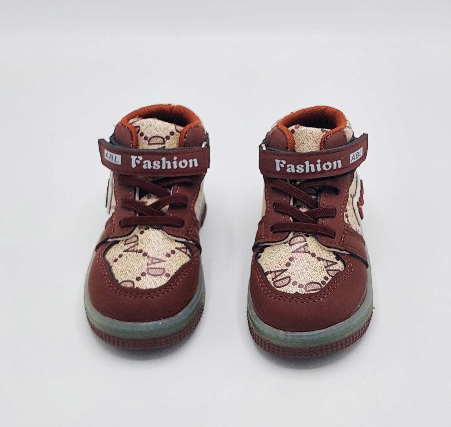 Lights in Sole Trendy Look Shoes Sneakers for Kids - ABL555 (Brown)
