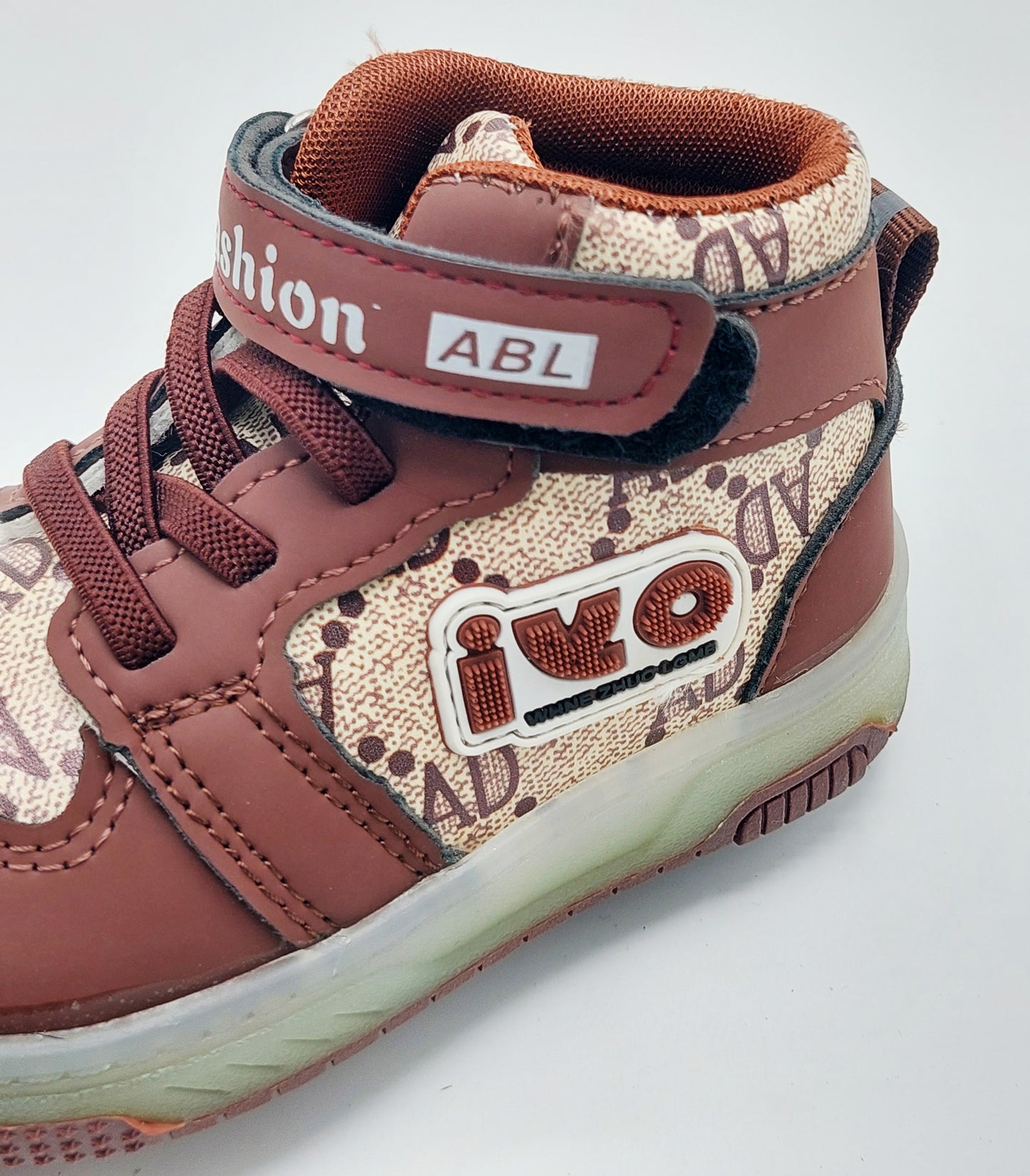 Lights in Sole Trendy Look Shoes Sneakers for Kids - ABL555 (Brown)