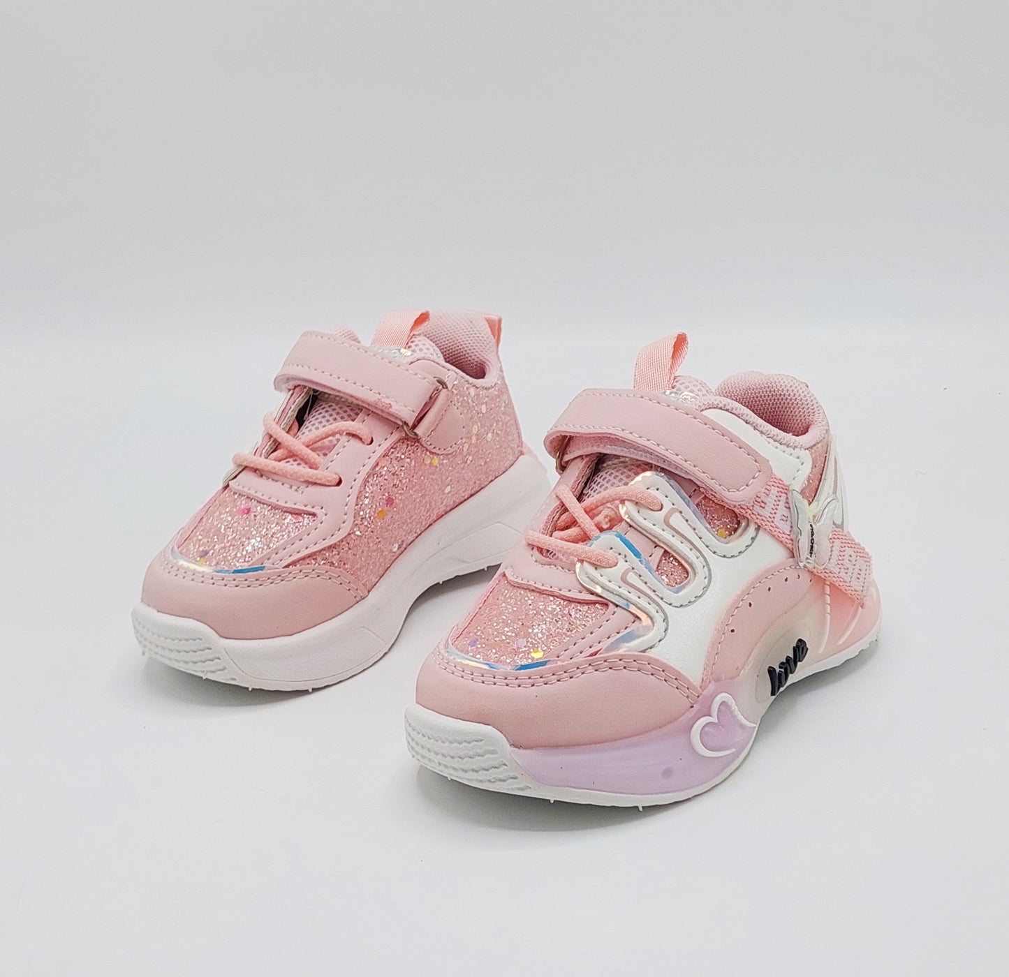 Premium Quality Soft Sole Glittered Design Sneakers for Kids girls - UM03