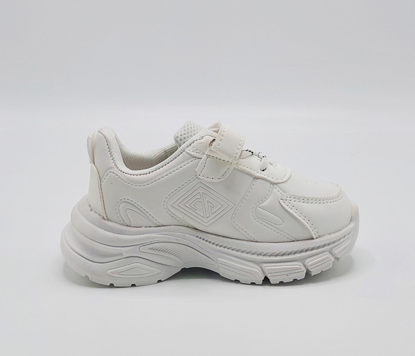 Premium Quality Soft Sole Black & White Sneakers for Kids - A28 (White)