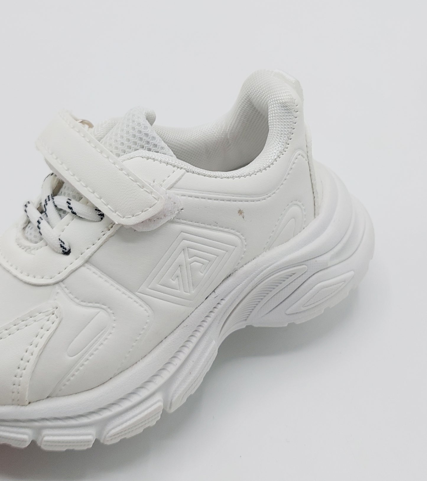 Premium Quality Soft Sole Black & White Sneakers for Kids - A28 (White)