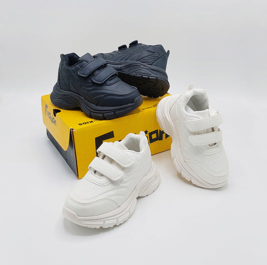 Premium Quality Soft Sole Black & White Sneakers for Kids - A29