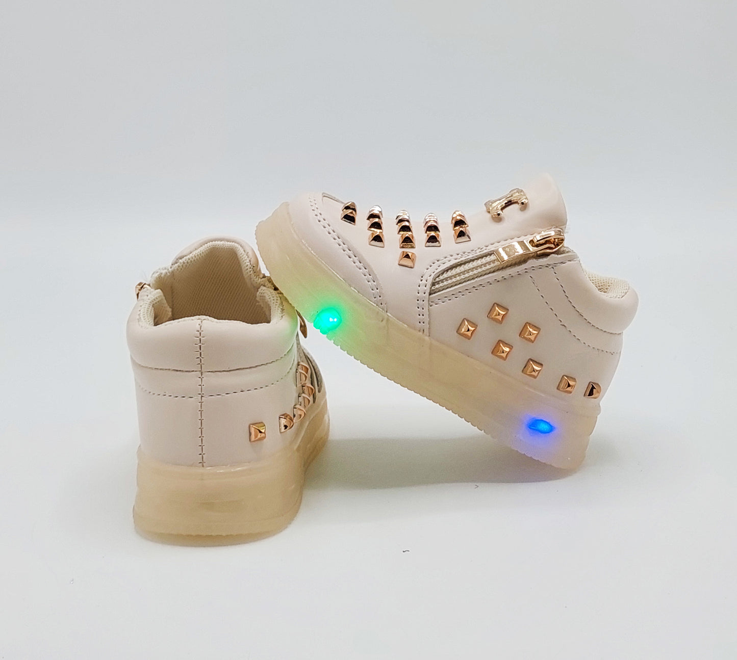Lights in Sole Beautiful Buds Design Sneakers Shoes for Kids Girls - MLT5