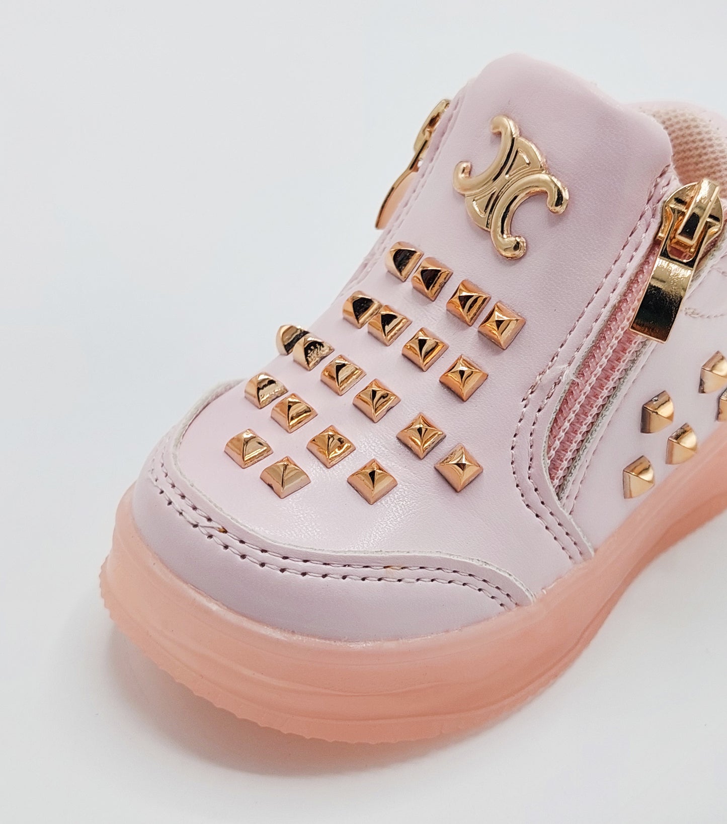 Lights in Sole Beautiful Buds Design Sneakers Shoes for Kids Girls - MLT5