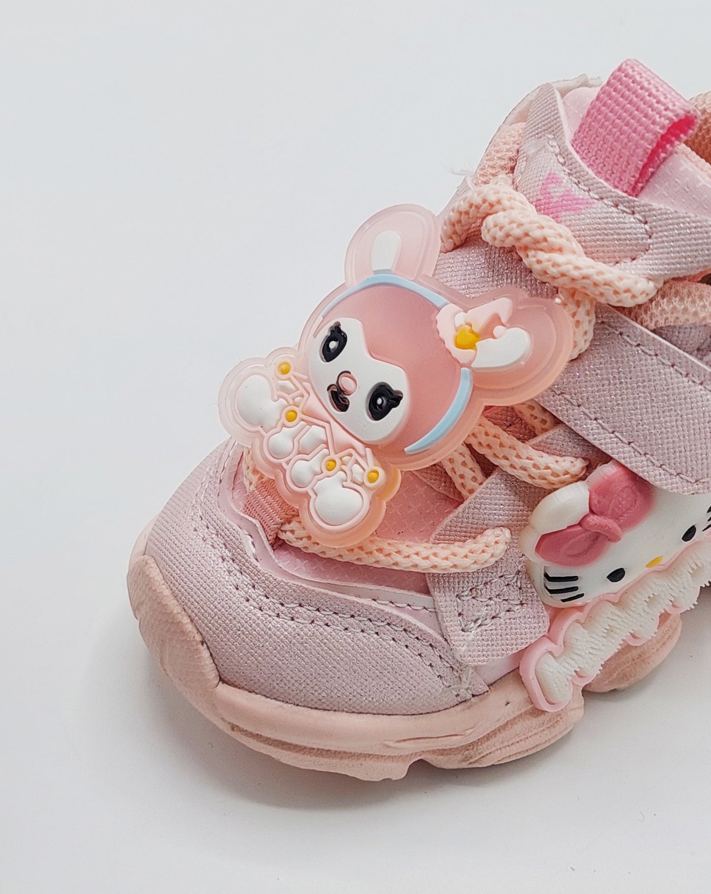Kids Cute Design Soft Sole Sneakers with Detachable Toy - A695