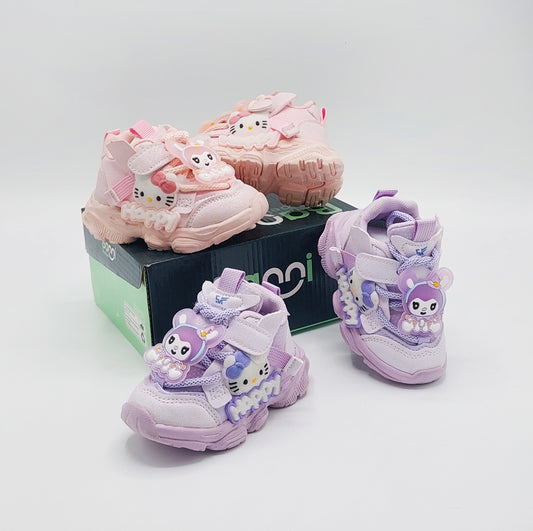 Kids Cute Design Soft Sole Sneakers with Detachable Toy - A695