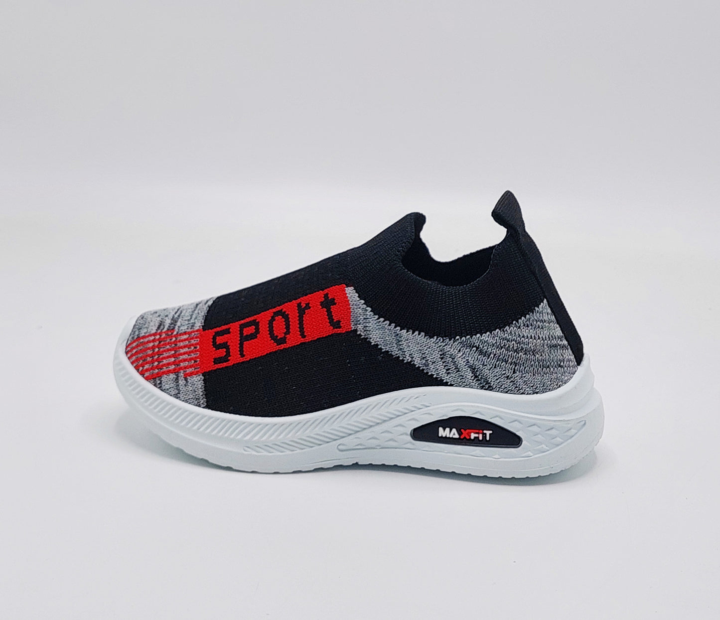 Easy-to-Wear Soft Comfortable Mesh Skechers for Kids - FMX07 (black)